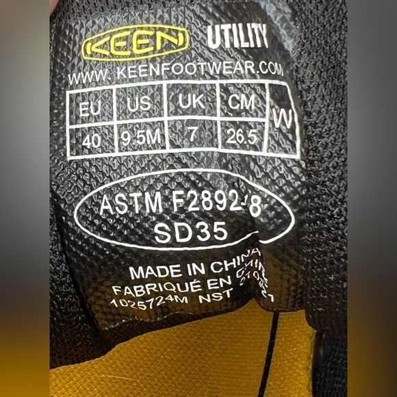 Keen ESD Utility lace up work shoe safety toe women’s sz 40 (9.5) black sneakers - Picture 8 of 10